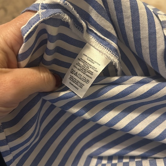 Perfectly Preppy Loft Striped Blouse with Full Button sleeve - Picture 8 of 8